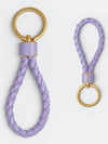 Intrecciato Lambskin Key Holder Purple - BOTTEGA VENETA - BALAAN 2