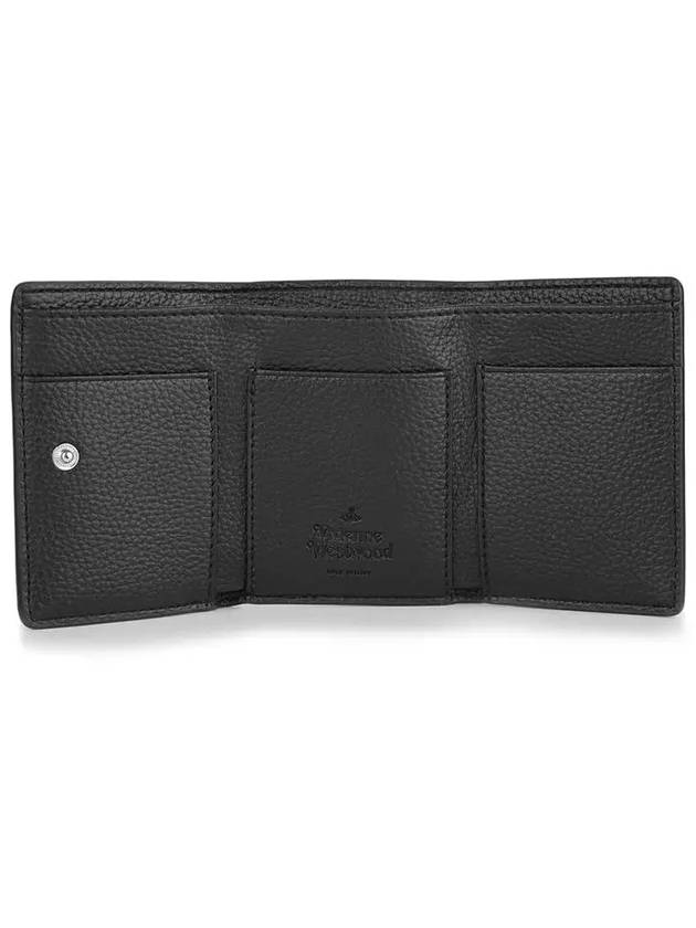 Vegan Biogreen Flap Small Half Wallet Black - VIVIENNE WESTWOOD - BALAAN 5