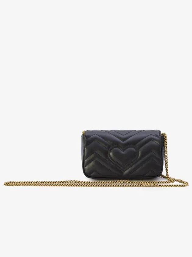 GG Marmont Matelasse Leather Super Mini Bag Black - GUCCI - BALAAN 4