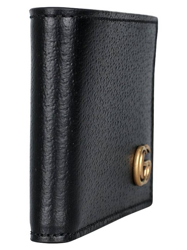 GG Marmont Leather Half Wallet Black - GUCCI - BALAAN 4