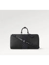 Keepall Bandoulier 50 Duffel Bag Black - LOUIS VUITTON - BALAAN 2