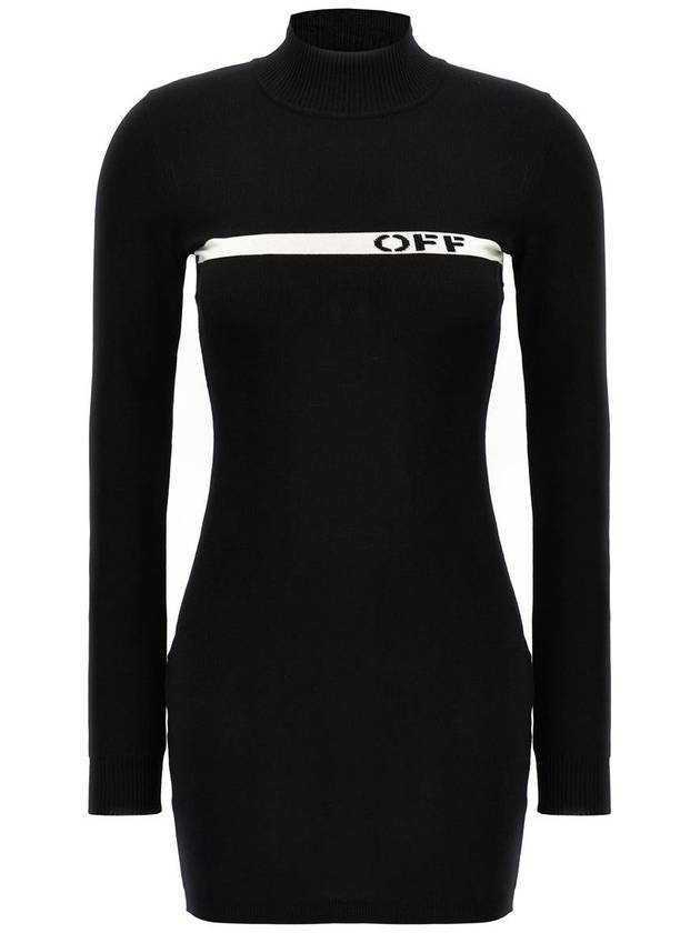 Off-White 'Logo Stripe Mini' Dress - OFF WHITE - BALAAN 1