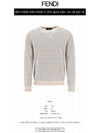 All-Over Logo Crew Neck Knit Top Beige - FENDI - BALAAN 3