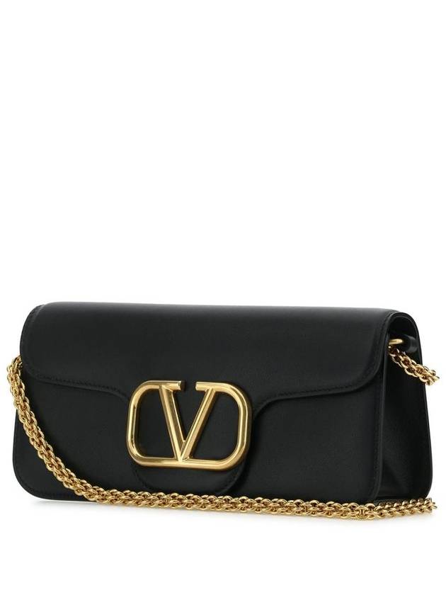 Loco Leather Shoulder Bag Black - VALENTINO - BALAAN 3