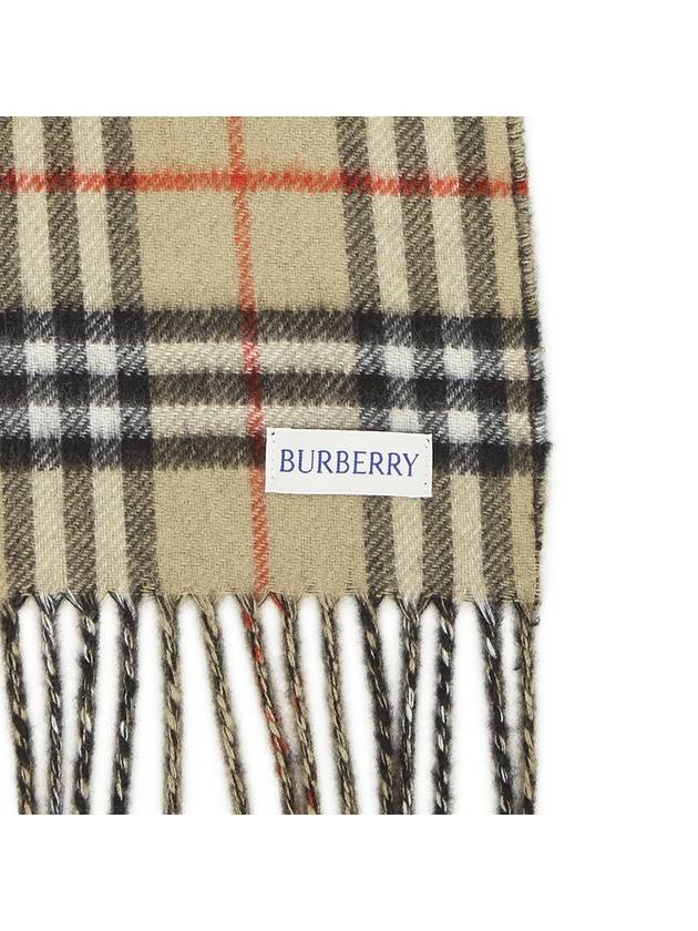 Check Cashmere Scarf Black - BURBERRY - BALAAN 7