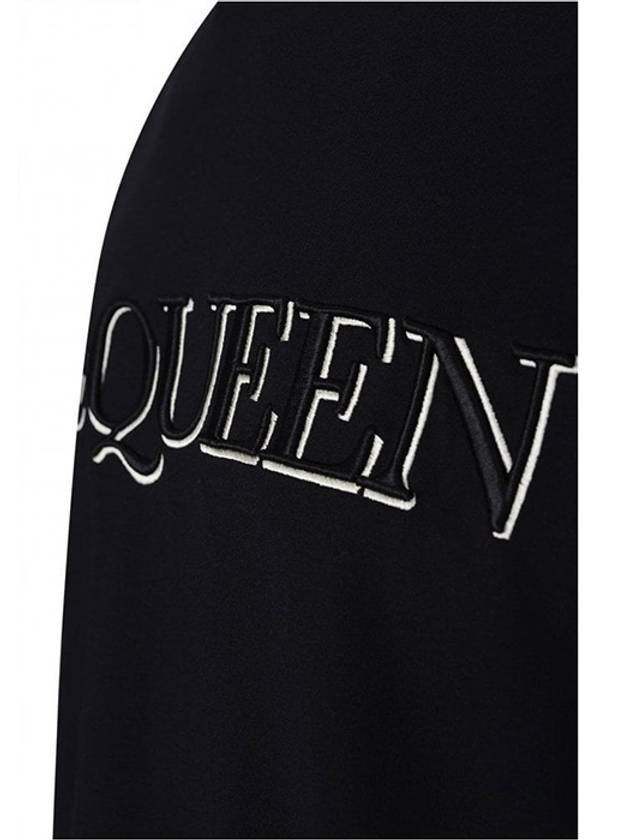 Logo Cotton Short Sleeve T-Shirt Black - ALEXANDER MCQUEEN - BALAAN 4