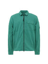 Lens Wappen Gabardine Shirt Zip-up Jacket Green - CP COMPANY - BALAAN 2