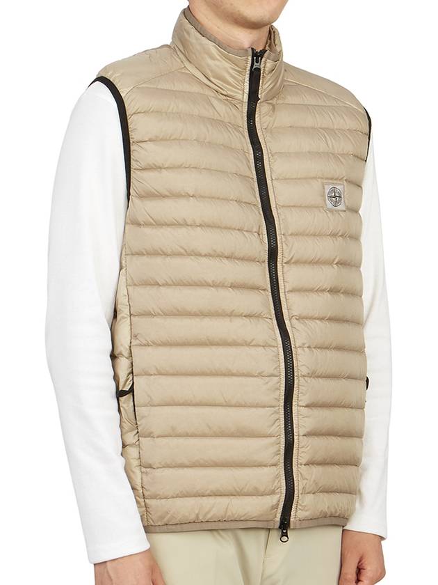 Loom Woven Chambers Recycled Nylon Down Padding Vest Dove Grey - STONE ISLAND - BALAAN 5