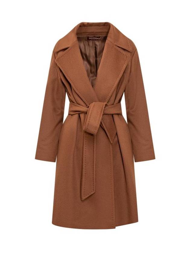 Tigre Wool Wrap Single Coat Brown - MAX MARA - BALAAN 1