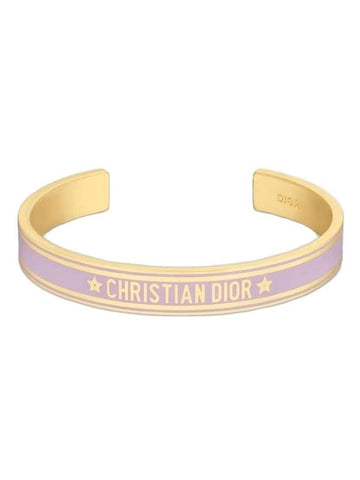 Cord Bangle Bracelet Gold Lilac - DIOR - BALAAN 1