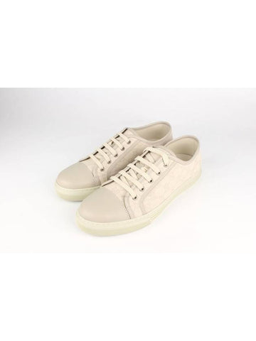 GG leather sneakers beige 8 5 275 - GUCCI - BALAAN 1