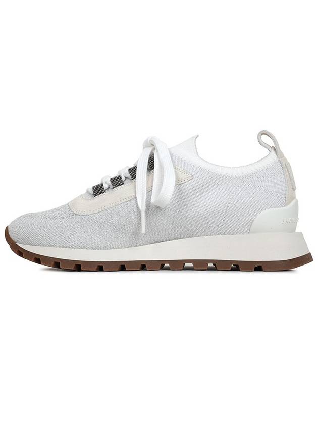 Monile Knit Low Top Sneakers White - BRUNELLO CUCINELLI - BALAAN 3