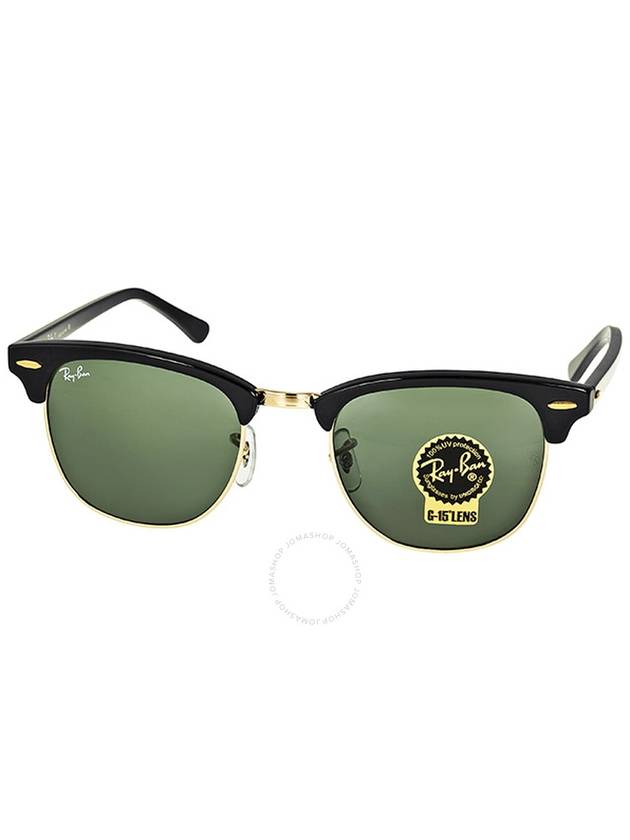 Eyewear Clubmaster Gold Metal Sunglasses Black Green - RAY-BAN - BALAAN 3