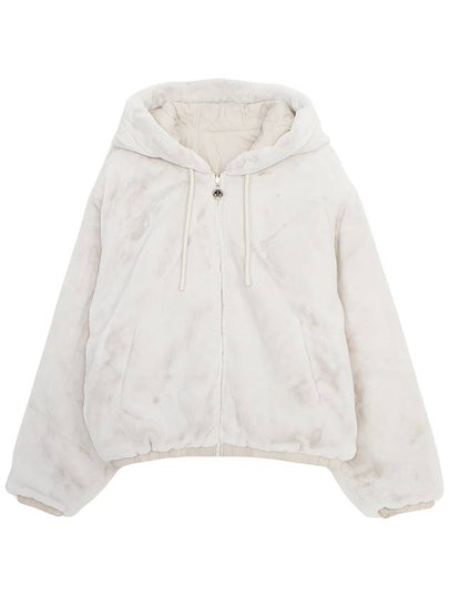 Women's Reversible Quilted Eaton Fur Jacket White - MOOSE KNUCKLES - BALAAN 2