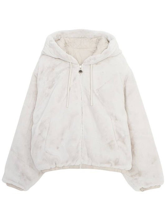 Women's Reversible Quilted Eaton Fur Jacket White - MOOSE KNUCKLES - BALAAN 2