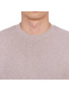 Compass Badge Crew Neck Ribbed Cotton Knit Top Pink - STONE ISLAND - BALAAN 6