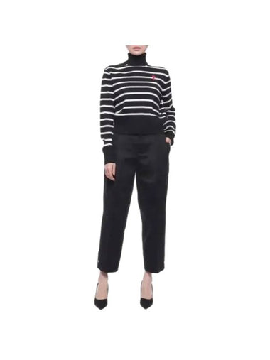 Women's Carrot Fit Crop Pants Black - AMI - BALAAN 1