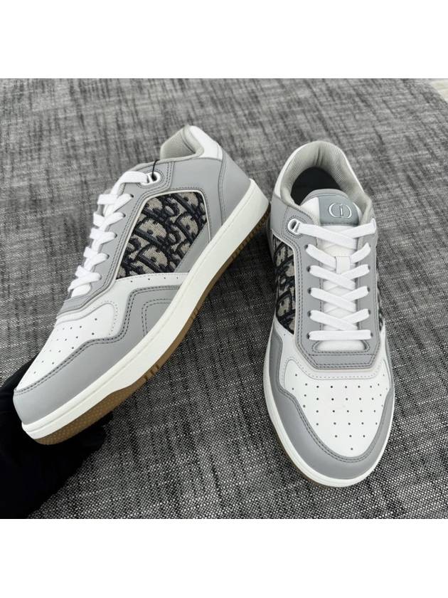 B27 Smooth Calfskin Low Top Sneakers Grey - DIOR - BALAAN 3