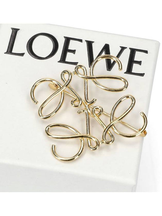 Anagram Metal Brooch Gold - LOEWE - BALAAN 2