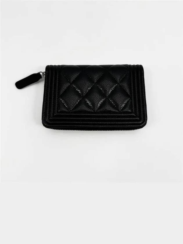 Boy Zipper Card Wallet Black - CHANEL - BALAAN 4