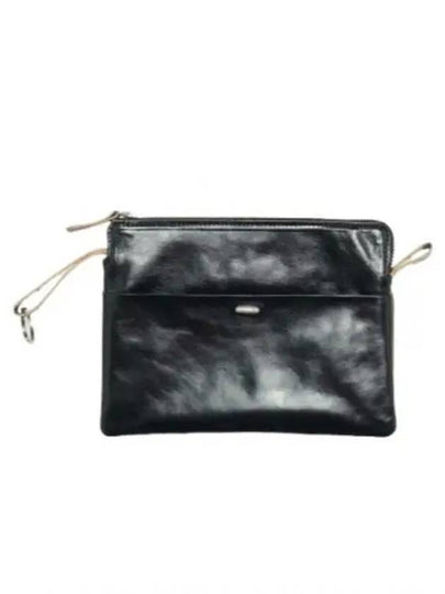 Supporter Organizer True Dye Leather Clutch Bag Black - OUR LEGACY - BALAAN 2