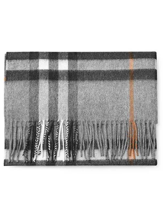 Classic Check Cashmere Scarf Grey - BURBERRY - BALAAN 4