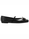 New Vara Plate Ballet Flat Black - SALVATORE FERRAGAMO - BALAAN 2