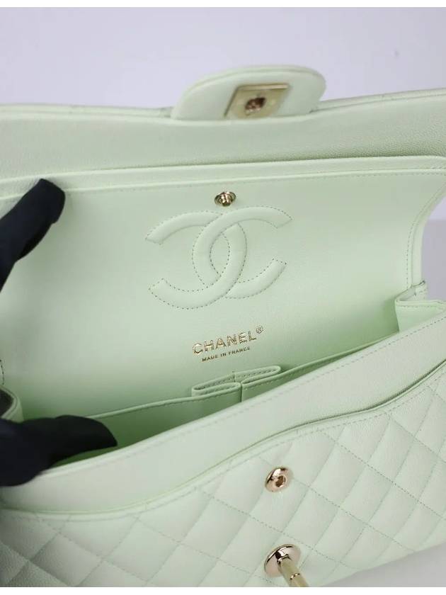 Classic Medium Mint Champagne Gold A01112 - CHANEL - BALAAN 7