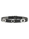 Tehorah Leather Belt Black - ISABEL MARANT - BALAAN 4