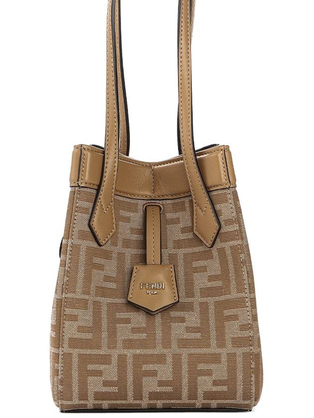 Origami FF Jacquard Mini Shoulder Bag Beige - FENDI - BALAAN 2