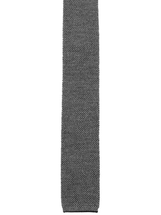 textured wool tie gray - BRUNELLO CUCINELLI - BALAAN.