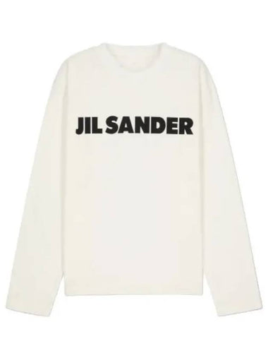 Logo Print Cotton T Shirt White - JIL SANDER - BALAAN 1