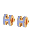 Mini Pop H Earrings Gold Lilas - HERMES - BALAAN 1