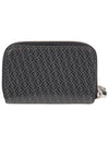 Micro FF Logo Zipper Coin Wallet Black - FENDI - BALAAN 3