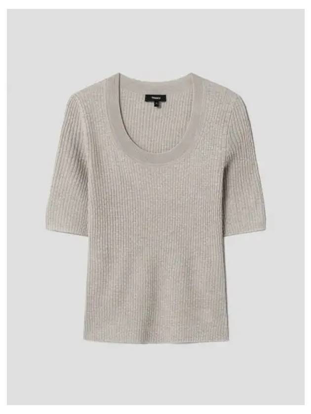 Women s Wool Open Neck Pullover Pale Sand Domestic Product GM0024011264210 - THEORY - BALAAN 1