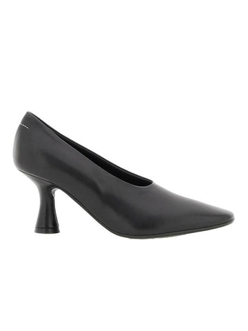 MM6 Logo Pumps Heel Black - MAISON MARGIELA - BALAAN 1