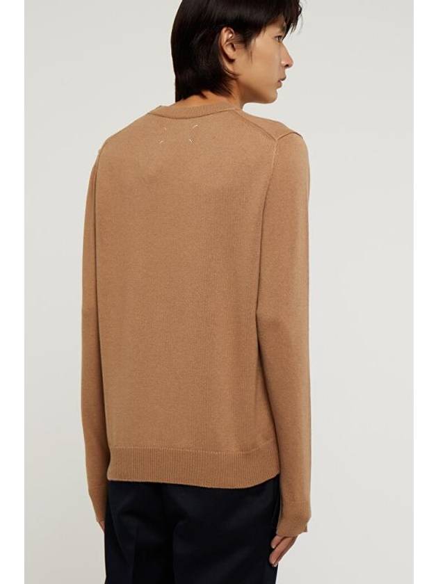 Crew Neck Cashmere Knit Top Brown - MAISON MARGIELA - BALAAN 3