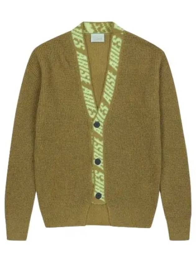 Aries waffle knit cardigan khaki - ARIES - BALAAN 1