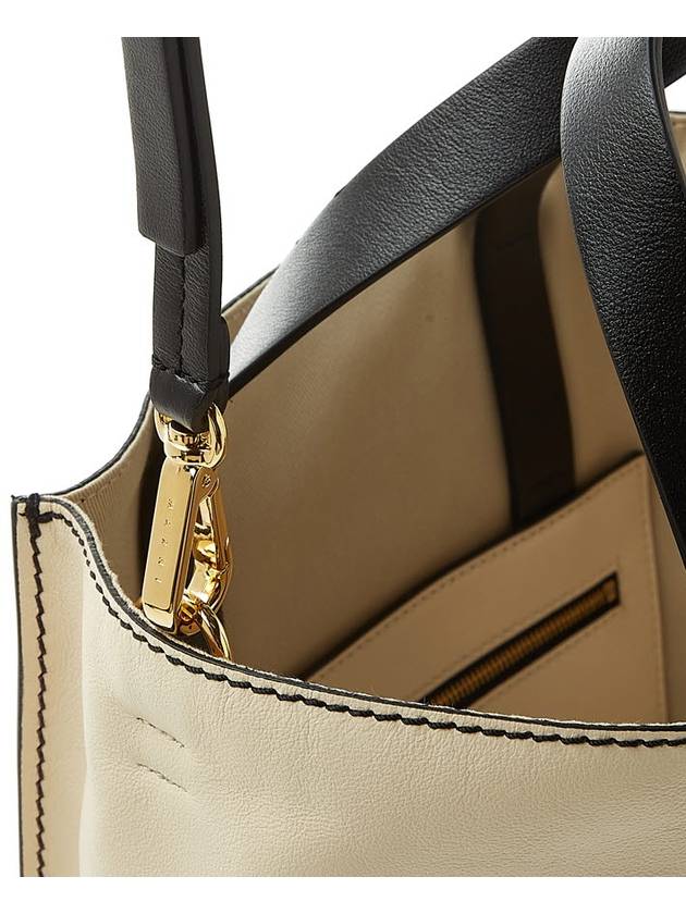 Museo Two-Tone Tote Bag Ivory - MARNI - BALAAN 10