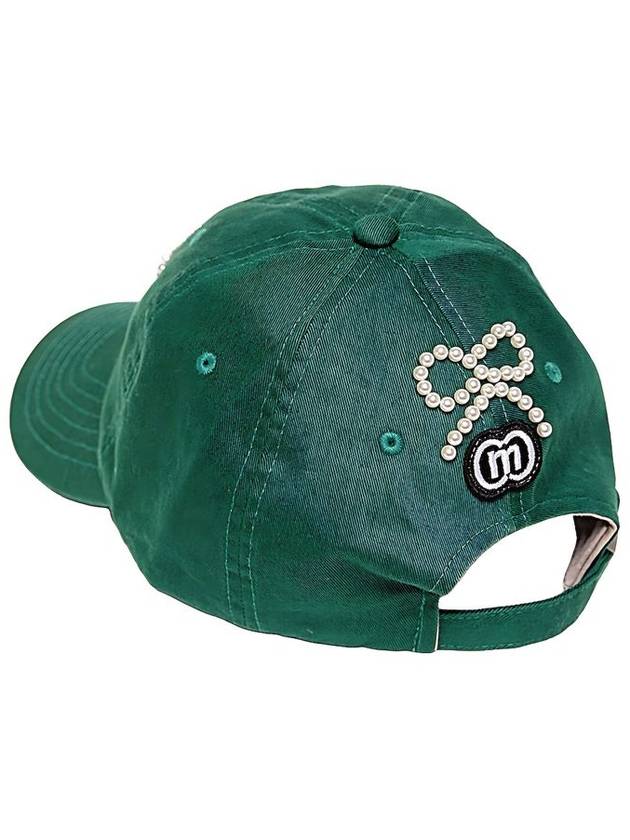 Women’s Pearl Stud Symbol Logo Soft Type Green Ball Cap DO9242AC17 1 - DOYOUKNOWMC GOLF WEAR - BALAAN 3