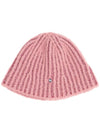 Wool badge knit bucket hatpink - HIGH SCHOOL DISCO - BALAAN 3