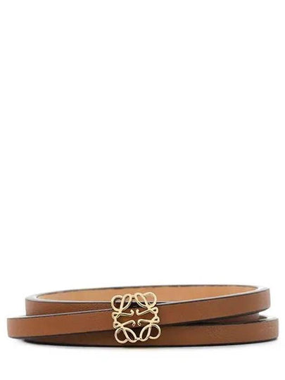 Anagram Twist Calfskin Bracelet Brown - LOEWE - BALAAN 2