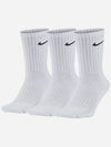 Everyday Training Crew Socks 3 Pack White - NIKE - BALAAN 3