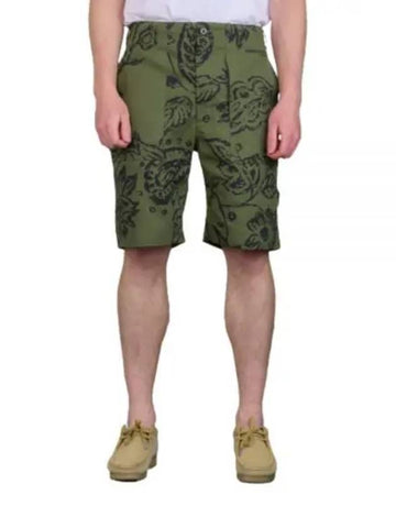 Fatigue Short Olive Floral Print Ripstop MP299 CT243 Shorts - ENGINEERED GARMENTS - BALAAN 1