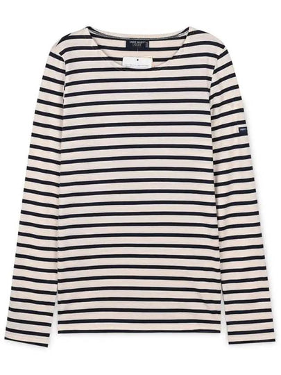 Minquiers Striped Long Sleeve T-Shirt Ivory Navy - SAINT JAMES - BALAAN 2