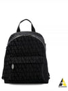 Toile Iconographe Fabric Leather Backpack Black - VALENTINO - BALAAN 2