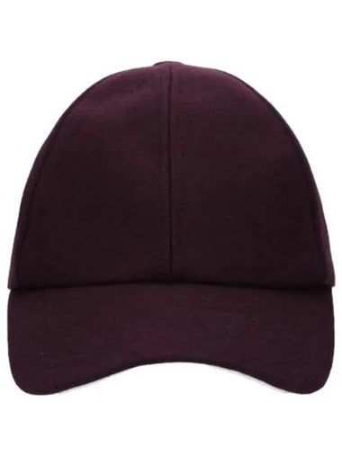 Courr ges Logo Patch Wool Baseball Cap Burgundy - COURREGES - BALAAN 1