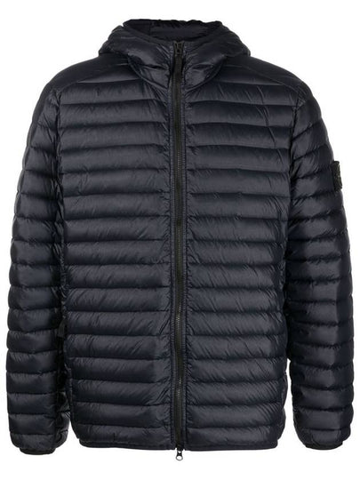 Room Woven Chamber Recycled Nylon Down Padding Hooded Jacket  Navy - STONE ISLAND - BALAAN 2