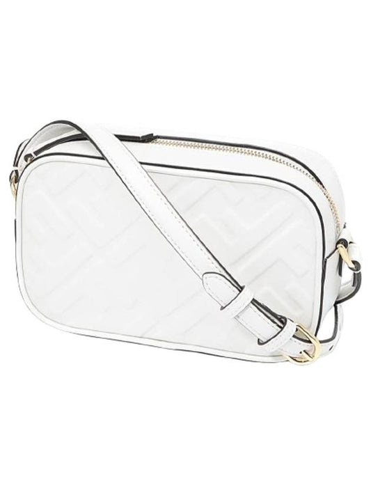 Pandy FF motif white leather cross bag - FENDI - BALAAN 2