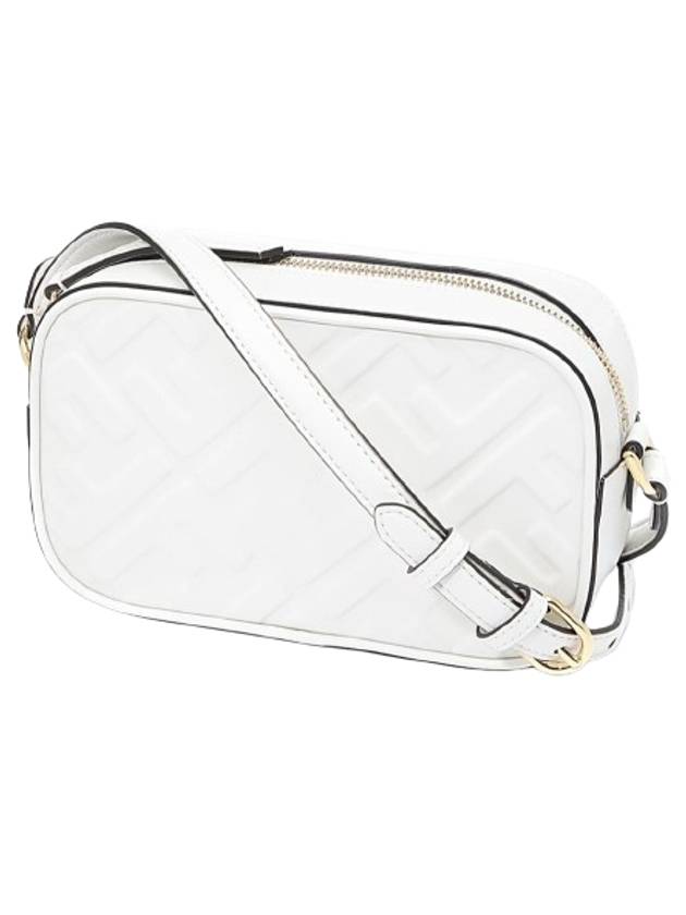 Pandy FF motif white leather cross bag - FENDI - BALAAN 8